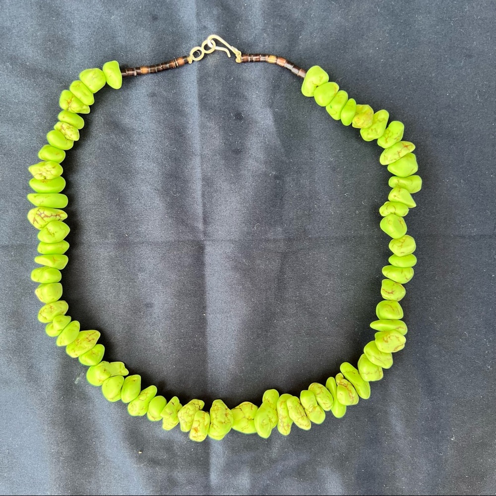 GREEN TURQUOISE HEISHI SANTO DOMINGO PUEBLO